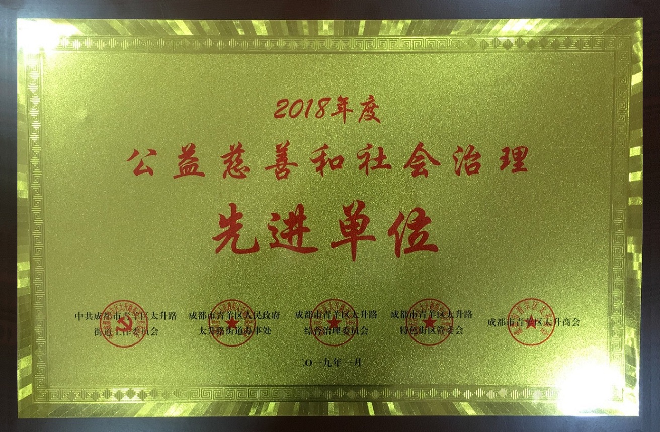 公益慈善和社会治理先进单位